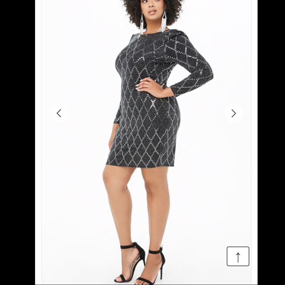 Sequin Metallic Knit Dress